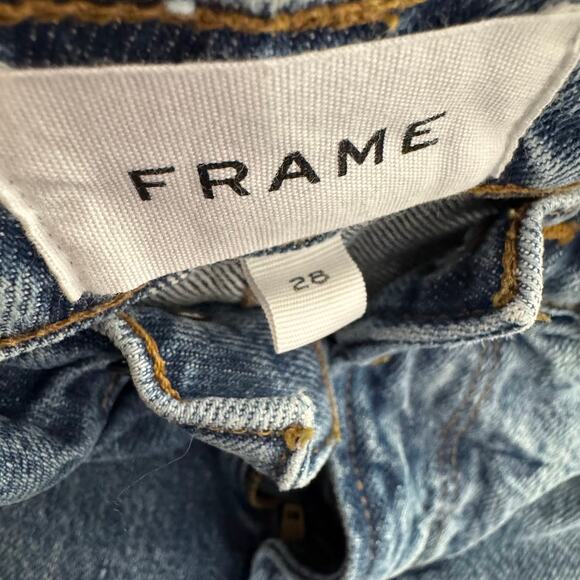 FRAME Le Drew Bootcut Cotton Jeans in Cascade Blue Size 28 LDW385 - Picture 6 of 7